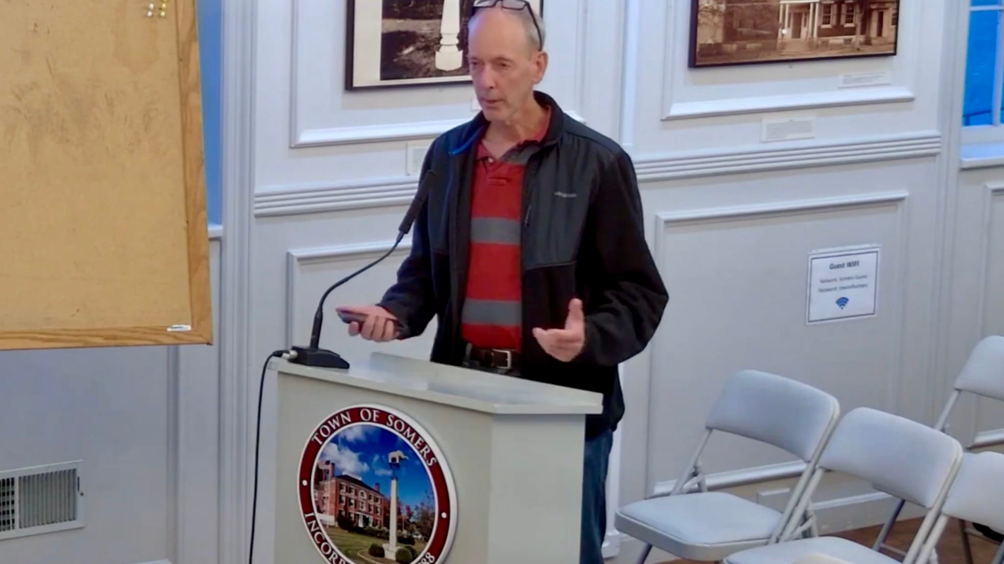 Dan Welsh address Mount Kisco Village Board on September 5, 2024