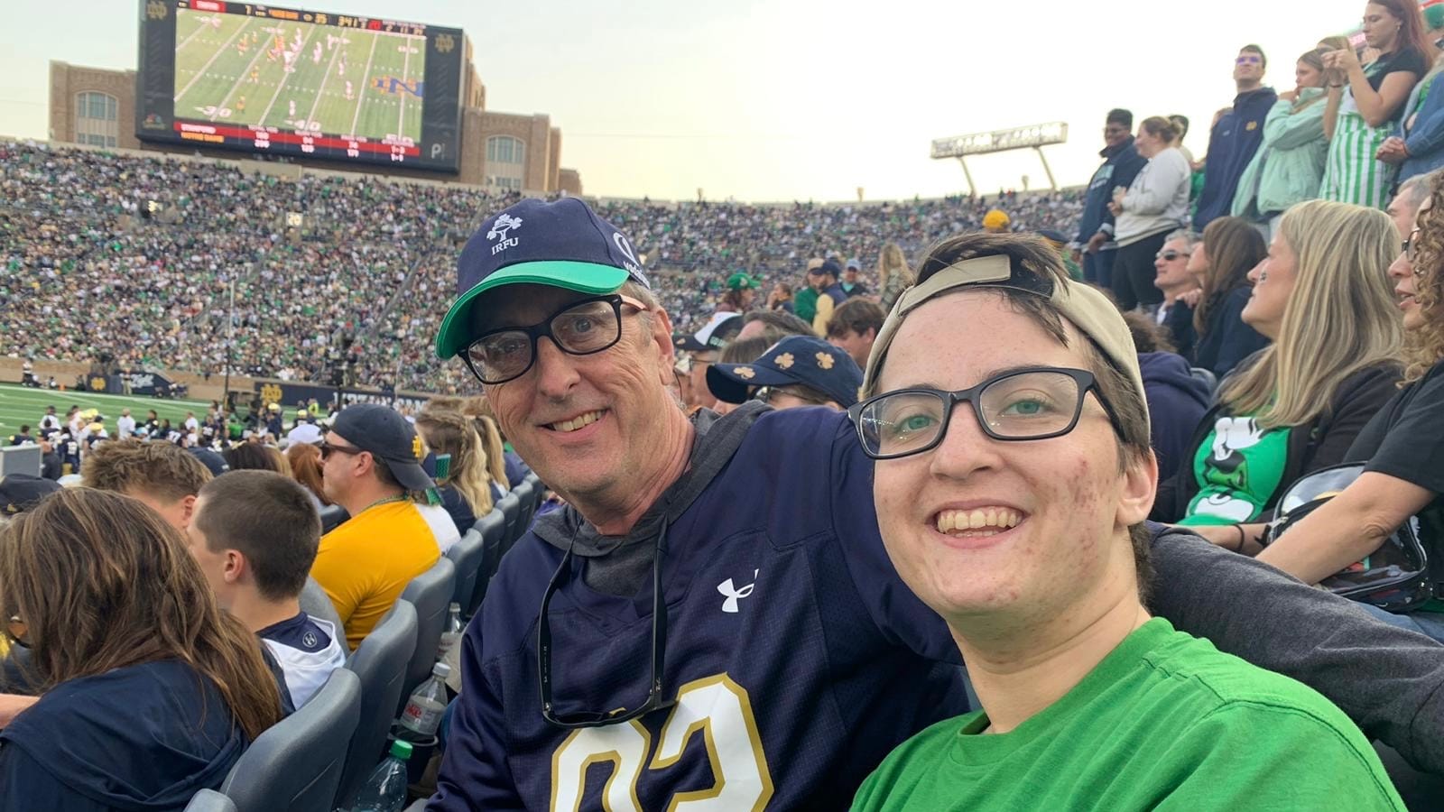 Me and Micah at Stanford v Notre Dame