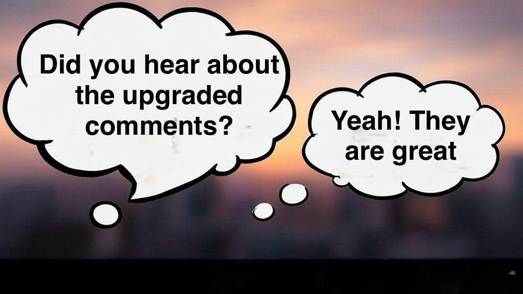 WOO HOO! Upgraded Comments Section for Words in Edgewise (robertcox.ie)