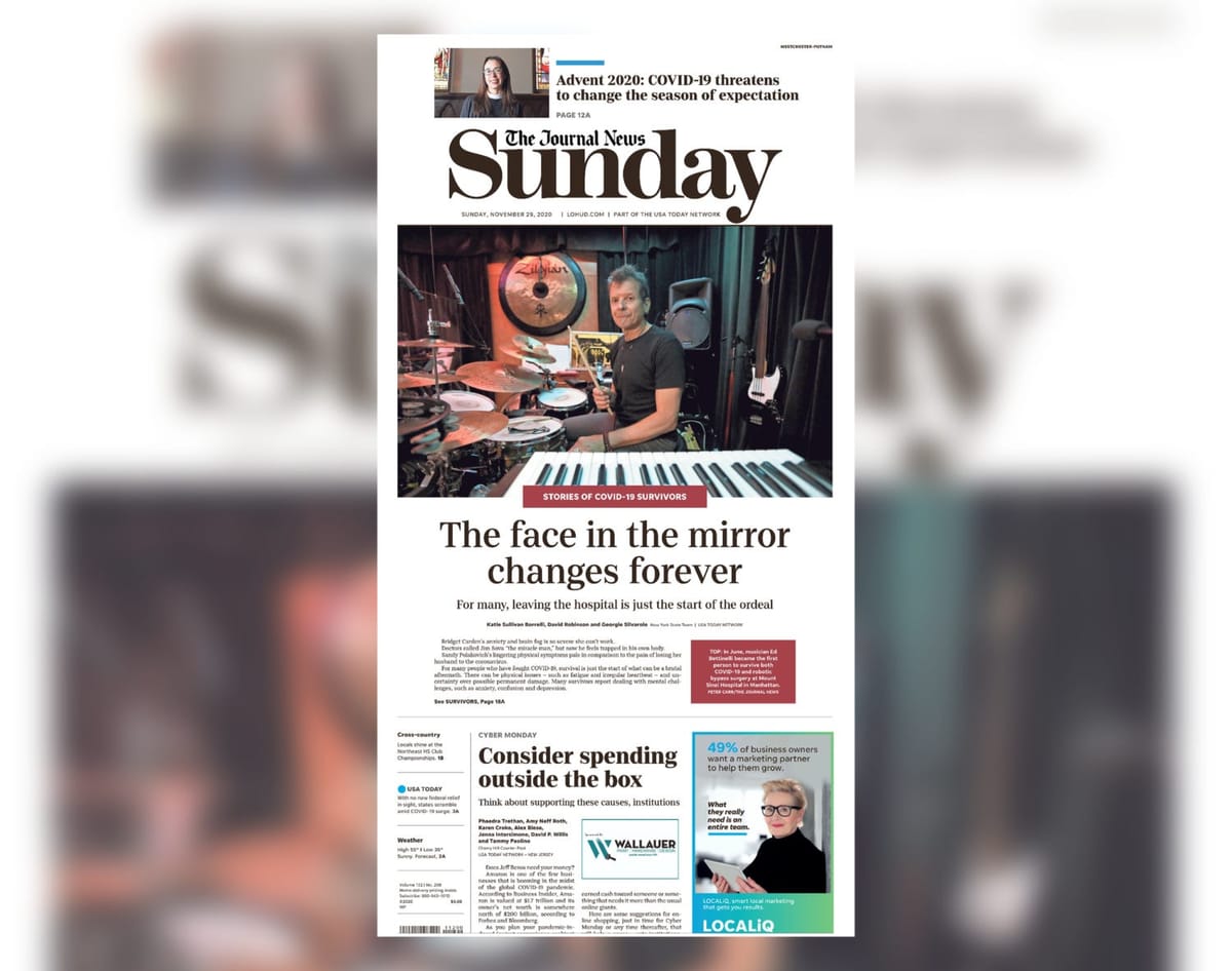 Journal News Skips Local News on Sunday’s Front Page